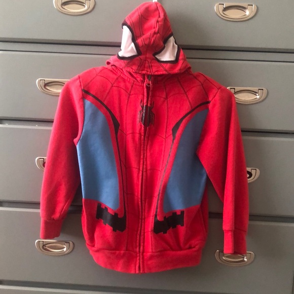 Marvel Red and Blue Superhero  Spider-Man Kids Hoodie - Picture 1 of 2